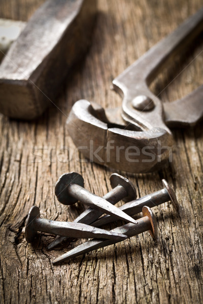 handmade nails with pliers Stock photo © jirkaejc