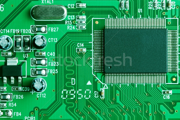 Eletrônico placa de circuito foto tiro abstrato tecnologia Foto stock © jirkaejc