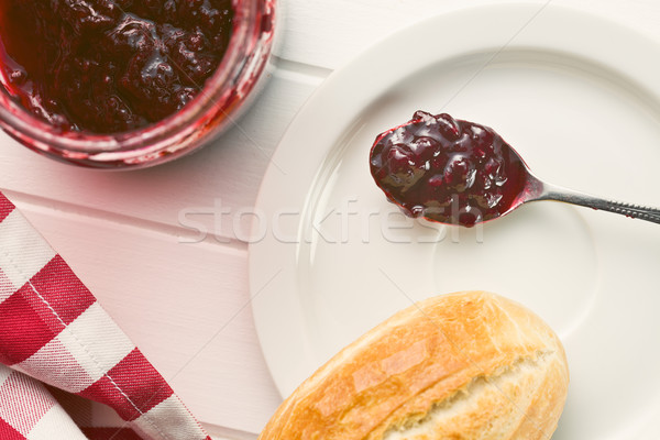 Fruchtig Marmelade top Ansicht Essen rot Stock foto © jirkaejc