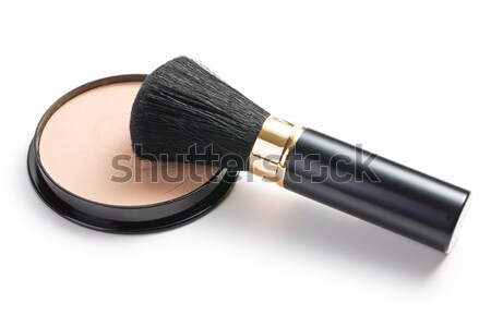 Make-up Pinsel kosmetischen Pulver kompakt Auge Hintergrund Stock foto © jirkaejc