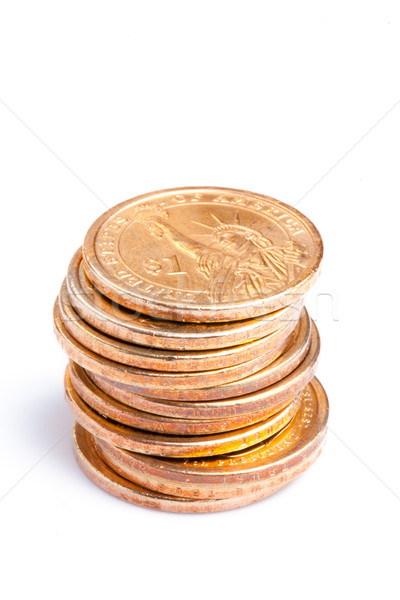 Münzen weiß Geld Reise Finanzierung Stock foto © jirkaejc