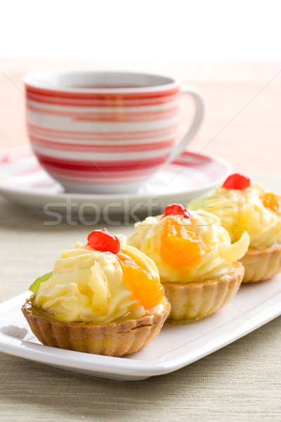 Torta di frutta Cup torta gustoso frutta ristorante Foto d'archivio © jirkaejc