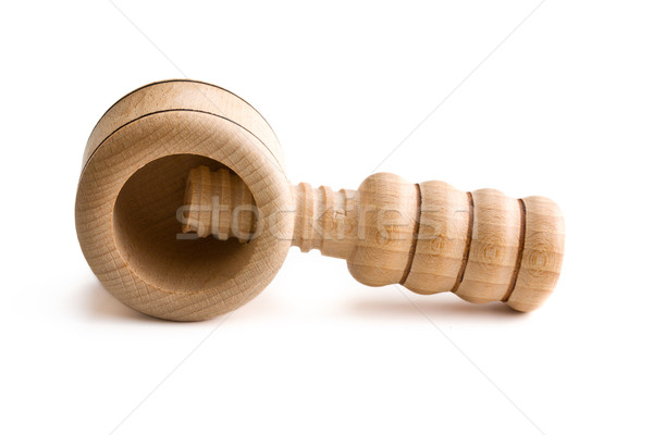 Stock foto: Holz · Tannenhäher · weiß · Essen · Holz · Natur