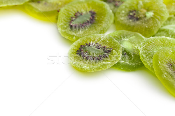 Foto stock: Azucarado · kiwi · frutas · blanco · fondo · grupo