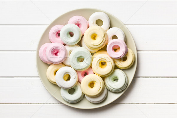 colorful meringues on plate Stock photo © jirkaejc