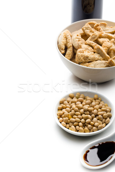 soybeans, soy meat and soy sauce Stock photo © jirkaejc