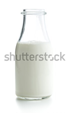 Stok fotoğraf: Süt · şişe · beyaz · gıda · sağlık · arka · plan