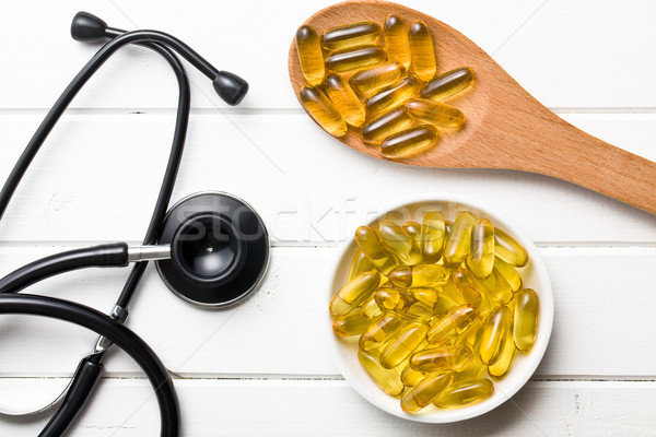 Cod liver oil. Gel capsules  Stock photo © jirkaejc