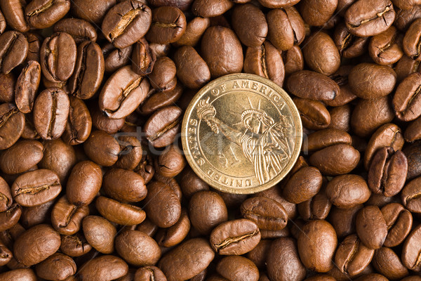 érme kávé pénz étel csoport fekete Stock fotó © jirkaejc