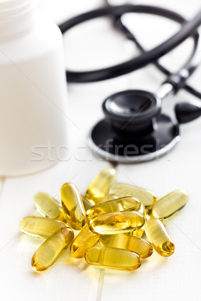 Cod liver oil. Gel capsules  Stock photo © jirkaejc