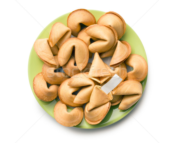 Cookie Platte Papier Essen Hintergrund chinesisch Stock foto © jirkaejc