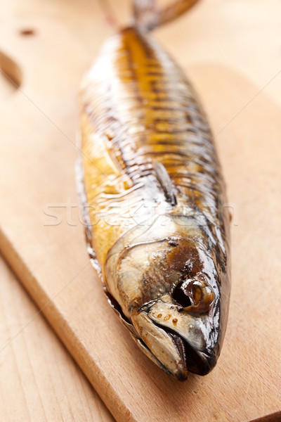 Geräuchert Makrele Foto erschossen Fisch Rauch Stock foto © jirkaejc