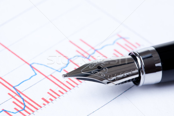 pen and business graph Stock photo © jirkaejc