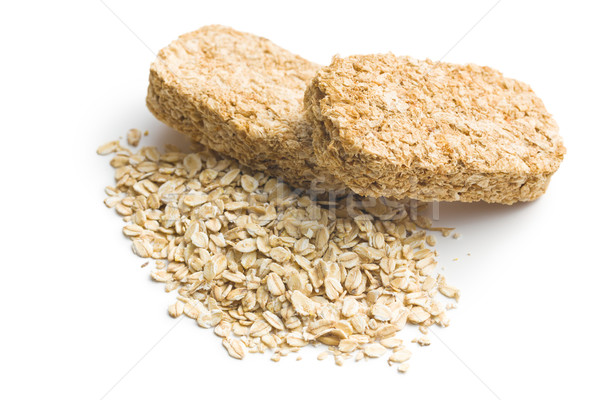 Stock photo: wholemeal crackers with oatmeal