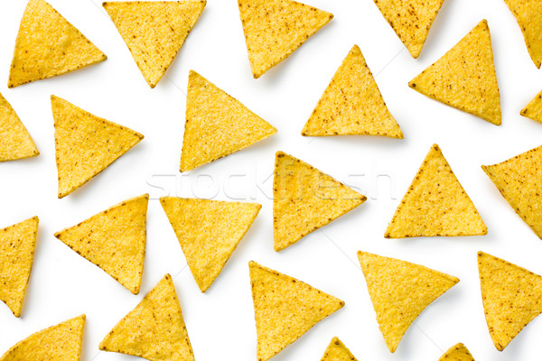 Zdjęcia stock: Nachos · chipy · biały · hot · jeść · szybko