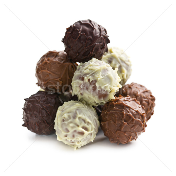 pile of chocolate truffles Stock photo © jirkaejc