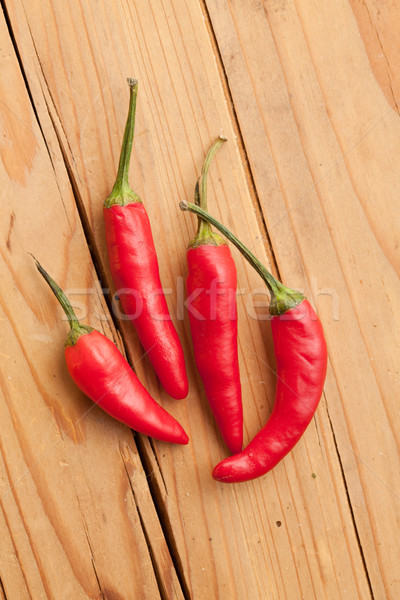 Rot heißen Paprika Holz Raum Anlage Stock foto © jirkaejc