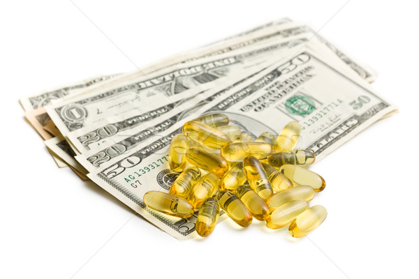 Cod liver oil. Gel capsules Stock photo © jirkaejc