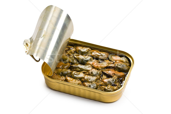 smoked mussels in opened tin can Stock photo © jirkaejc