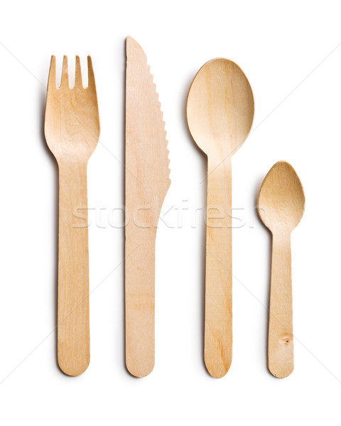 set of wooden cutlery Stock photo © jirkaejc