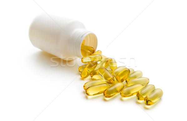 Cod liver oil. Gel capsules Stock photo © jirkaejc