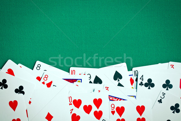 Poker cartes vert casino table club [[stock_photo]] © jirkaejc