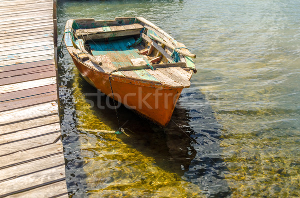 Old Orange Boat Stock photo © jkraft5