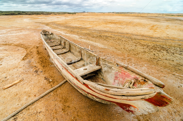 Old Canoe in a Desert Stock photo © jkraft5