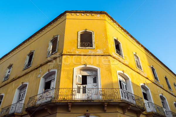 Beschädigt kolonialen Gebäude alten Altstadt Kolumbien Stock foto © jkraft5