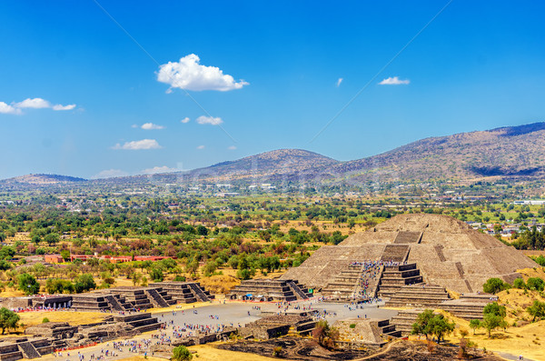 Pyramide lune anciens ville Mexico bâtiment [[stock_photo]] © jkraft5