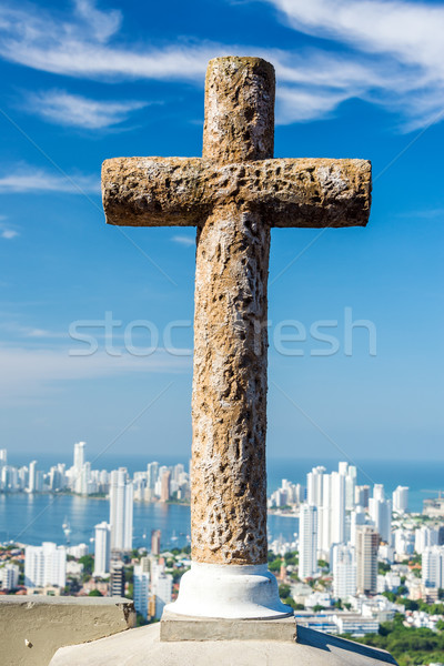 Cross and City Stock photo © jkraft5