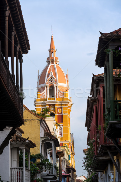 Kathedraal koloniaal gebouw stad home Stockfoto © jkraft5
