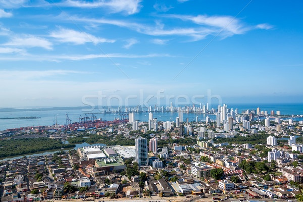 Panorama panoramiczny widoku nowoczesne sekcja wody Zdjęcia stock © jkraft5