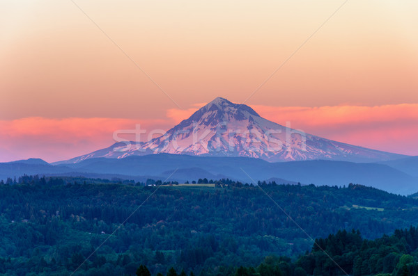 Mount Hood Sunset Closeup Stock photo © jkraft5
