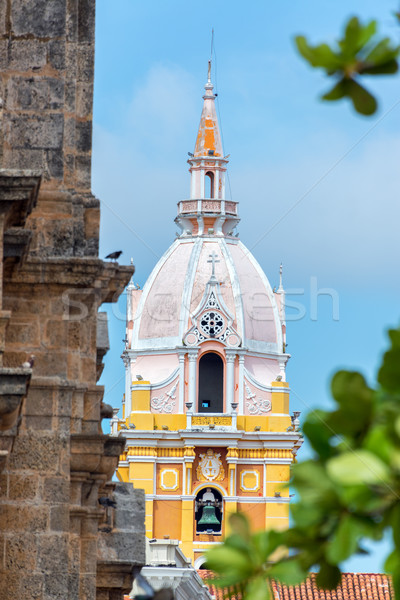 Cartagena Cathedral Closeup Stock photo © jkraft5