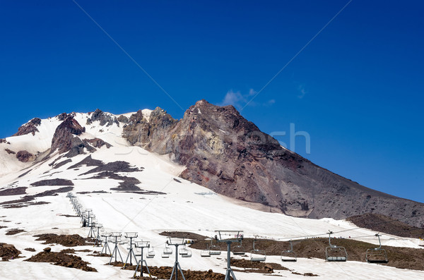 Mount Hood Summit and Chairlift Stock photo © jkraft5