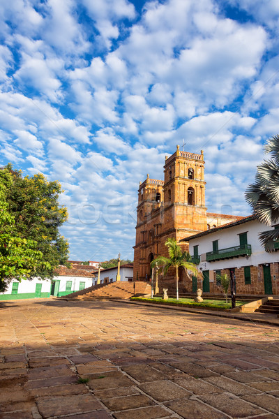 Barichara Cathedral Vertical View Stock photo © jkraft5