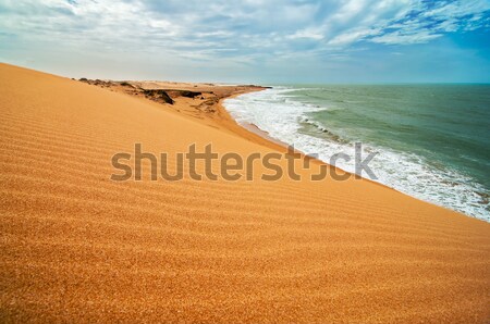 Foto stock: Duna · océano · vista · playa · agua