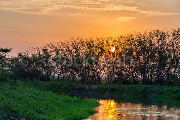 Stock photo: River Sunset