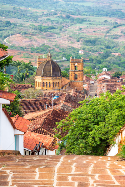 Barichara Town and Cathedral View Stock photo © jkraft5