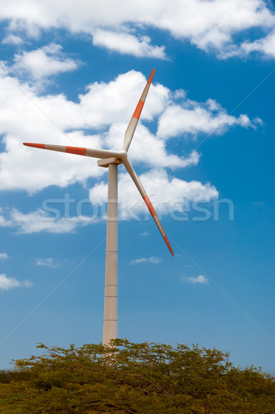 Windmill with Deep Blue Sky Stock photo © jkraft5