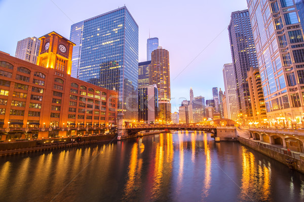Chicago River View Stock photo © jkraft5