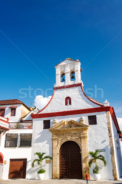 [[stock_photo]]: Blanche · colonial · église · façade · historique · centre