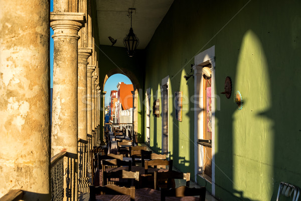 Balcón dorado luz histórico colonial hermosa Foto stock © jkraft5