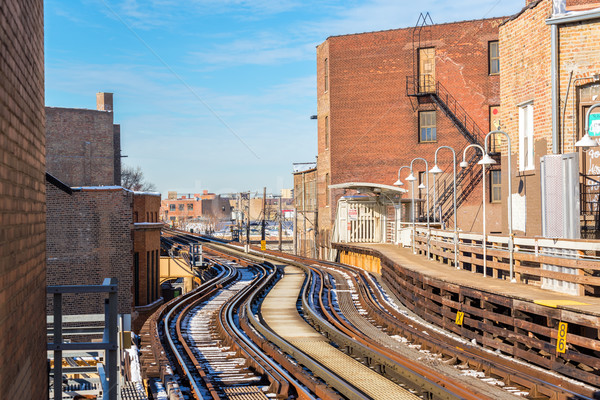 Elevated Tracks in Chicago Stock photo © jkraft5