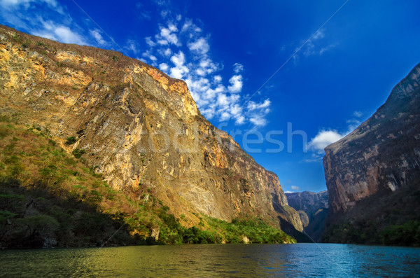 Stock photo: Canyon and River