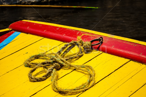 красочный лодка веревку Мехико город Сток-фото © jkraft5