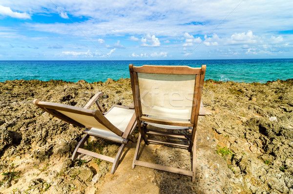 Caribbean Beach Chairs Stock photo © jkraft5