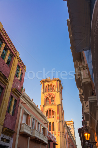 Wieża publicznych uczelni złoty późno popołudnie Zdjęcia stock © jkraft5