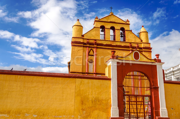 Yellow Colonial Church Stock photo © jkraft5